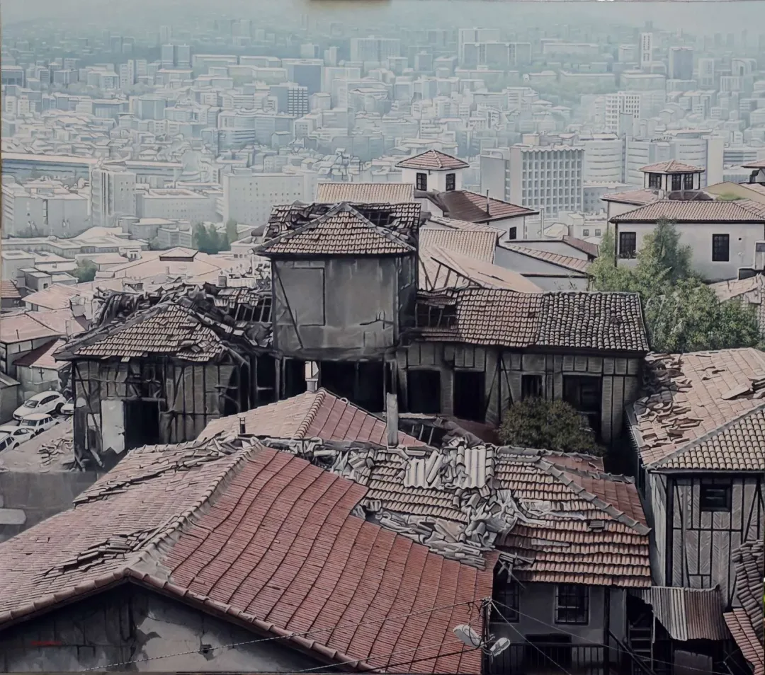 yakınlaştır "Kaybolan Değerler" eseri FETHİ ÇELİK tarafından 2020 yılında 115x130 cm ölçülerinde Tuval üzeri yağlı boya tekniği ile yapılmıştır.