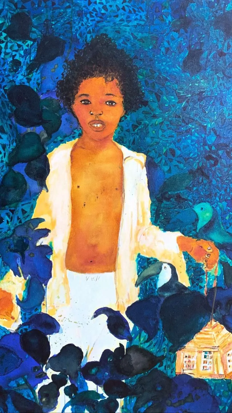 "Küçük Kral" eseri PINAR TINÇ tarafından 80x60 cm ölçülerinde Tuval üzeri çini mürekkebi tekniği ile yapılmıştır.