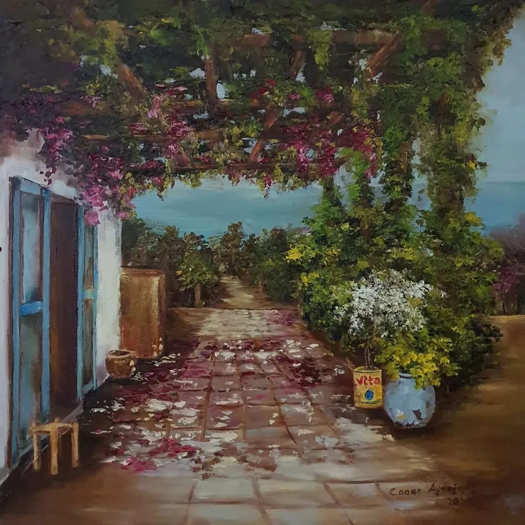 CANAN AYDOĞMUŞ — 2020 Bu eser CANAN AYDOĞMUŞ tarafından 2020 yılında 40x40 cm ölçülerinde Tuval üzeri yağlı boya tekniği ile yapılmıştır.