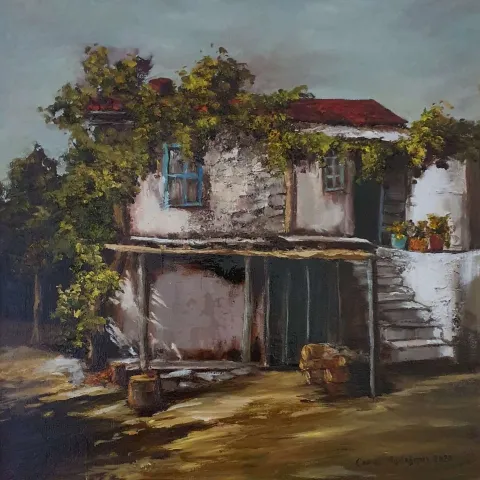 CANAN AYDOĞMUŞ — 2020 Bu eser CANAN AYDOĞMUŞ tarafından 2020 yılında 40x40 cm ölçülerinde Tuval üzeri yağlı boya tekniği ile yapılmıştır.