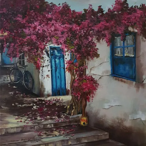 CANAN AYDOĞMUŞ — 2020 Bu eser CANAN AYDOĞMUŞ tarafından 2020 yılında 40x40 cm ölçülerinde Tuval üzeri yağlı boya tekniği ile yapılmıştır.