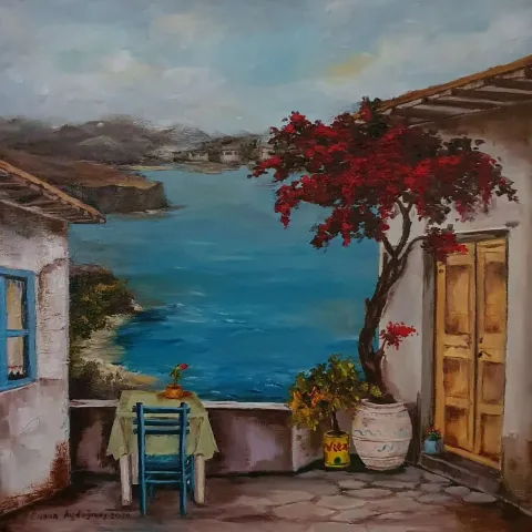 CANAN AYDOĞMUŞ — 2020 Bu eser CANAN AYDOĞMUŞ tarafından 2020 yılında 40x40 cm ölçülerinde Tuval üzeri yağlı boya tekniği ile yapılmıştır.