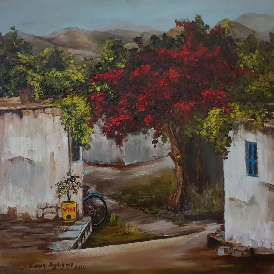 CANAN AYDOĞMUŞ — 2020 Bu eser CANAN AYDOĞMUŞ tarafından 2020 yılında 40x40 cm ölçülerinde Tuval üzeri yağlı boya tekniği ile yapılmıştır.