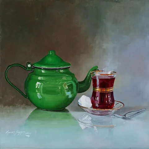 HASAN SAYGIN — 2020 Bu eser HASAN SAYGIN tarafından 2020 yılında 40x40 cm ölçülerinde Tuval üzeri yağlı boya tekniği ile yapılmıştır.