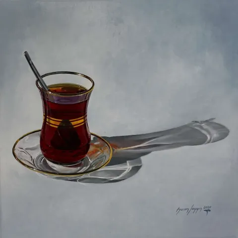 HASAN SAYGIN tarafından 2020 yılında 40x40 cm ölçülerinde Tuval üzeri yağlı boya tekniği ile yapılmıştır.