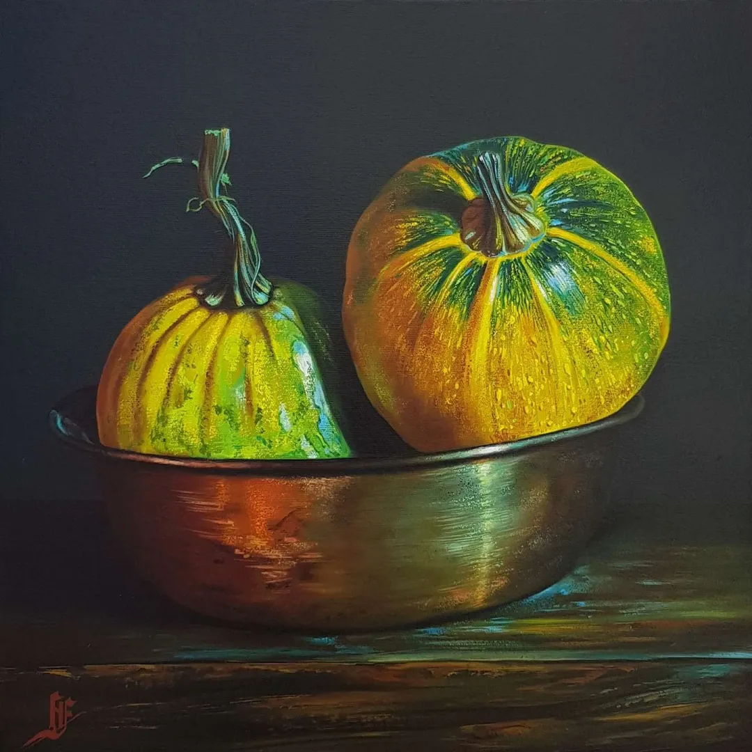 HÜSEYİN FEYZULLAH — 2020 Bu eser HÜSEYİN FEYZULLAH tarafından 2020 yılında 40x40 cm ölçülerinde Tuval üzeri yağlı boya tekniği ile yapılmıştır.