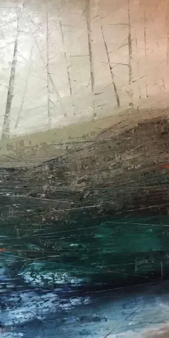 "Catharsis" eseri MUSA GÜNEY tarafından 2020 yılında 130x65 cm ölçülerinde Tuval üzeri yağlı boya tekniği ile yapılmıştır.