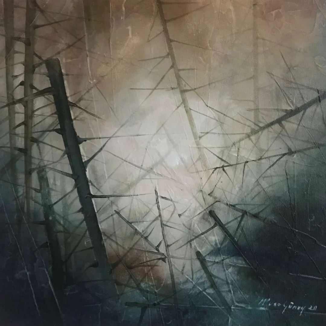 yakınlaştır "Catharsis" eseri MUSA GÜNEY tarafından 2020 yılında 40x40 cm ölçülerinde Tuval üzeri yağlı boya tekniği ile yapılmıştır.