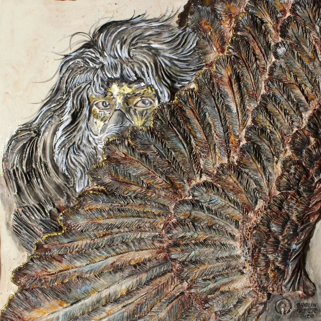 "Gizem" eseri ORÇUN İLTER tarafından 2020 yılında 40x40 cm ölçülerinde Seramik, sır altı dekor, 1100 °C tekniği ile yapılmıştır.