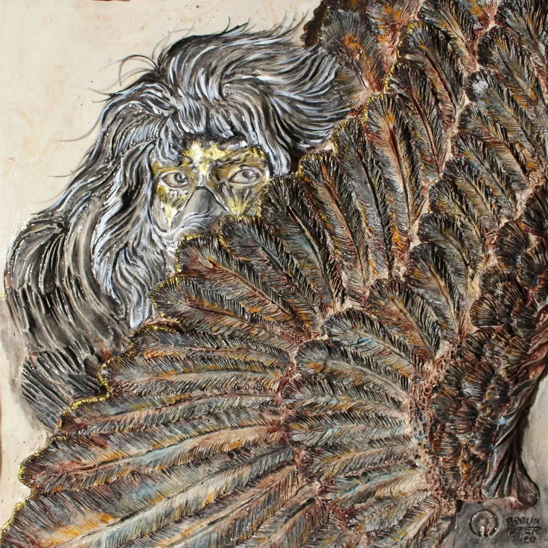 "Gizem" eseri ORÇUN İLTER tarafından 2020 yılında 40x40 cm ölçülerinde Seramik, sır altı dekor, 1100 °C tekniği ile yapılmıştır.
