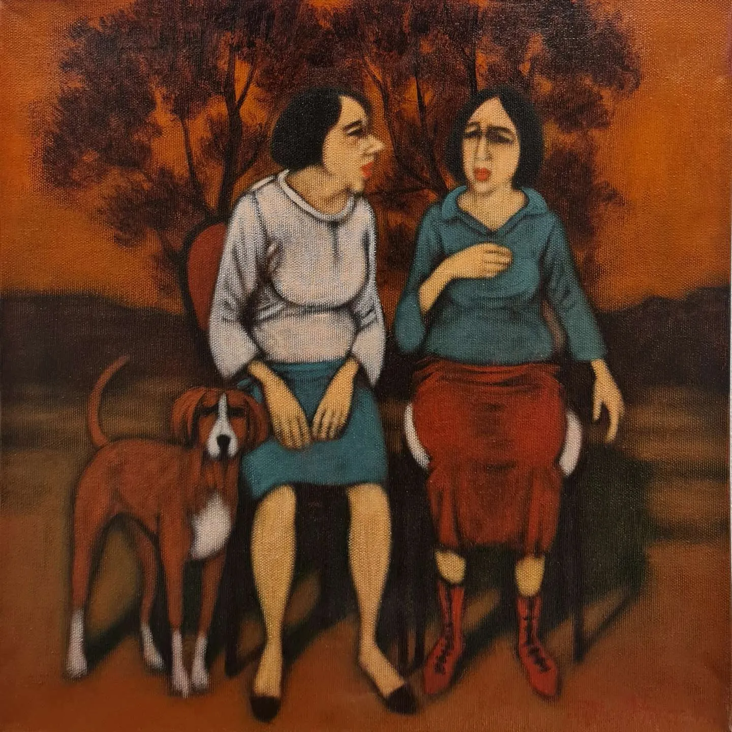 Bu eser ORHAN UMUT tarafından 2020 yılında 40x40 cm ölçülerinde Tuval üzeri akrilik boya tekniği ile yapılmıştır.