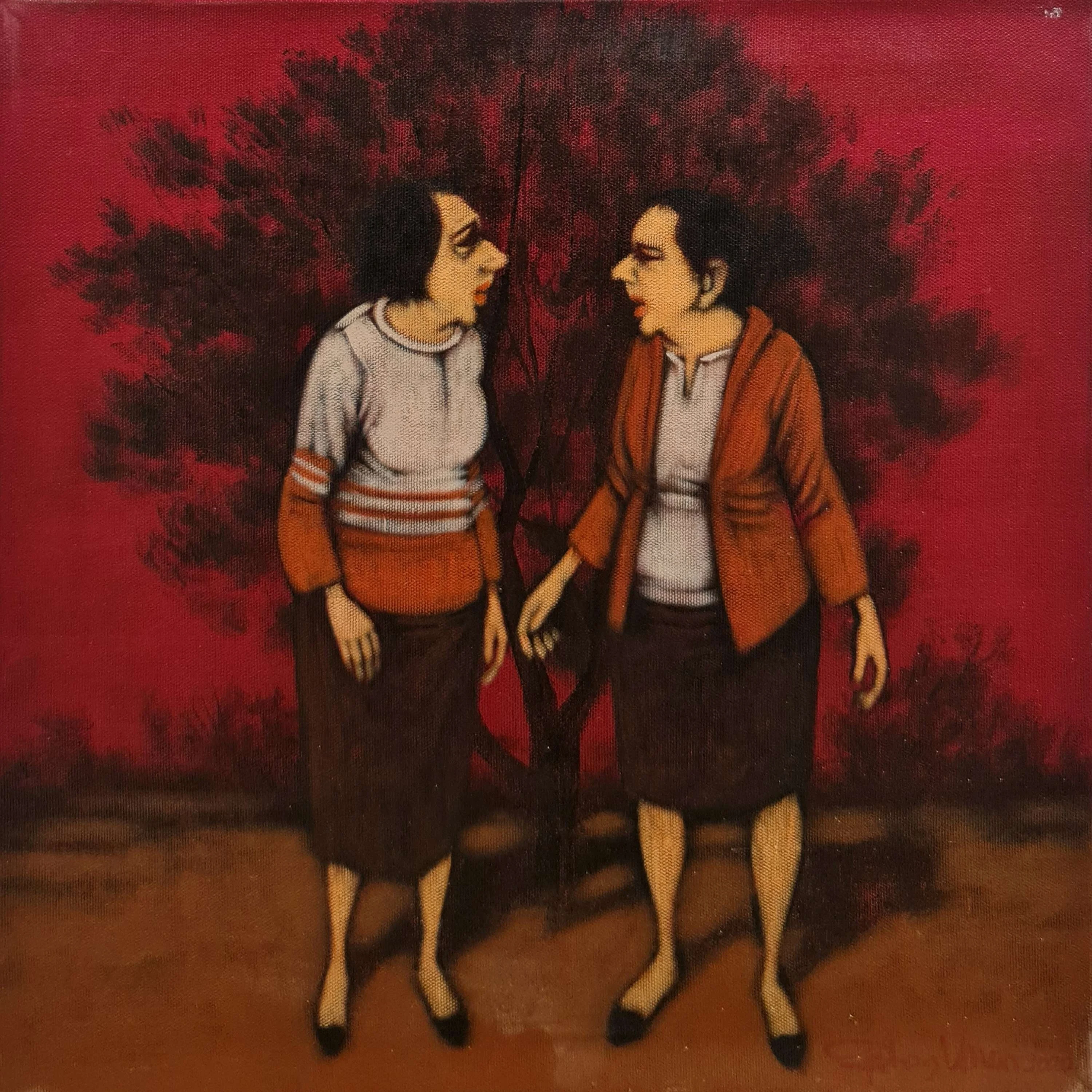 Bu eser ORHAN UMUT tarafından 2020 yılında 40x40 cm ölçülerinde Tuval üzeri akrilik boya tekniği ile yapılmıştır.