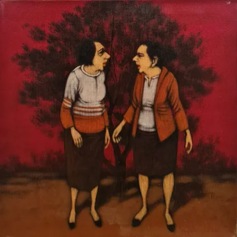 Bu eser ORHAN UMUT tarafından 2020 yılında 40x40 cm ölçülerinde Tuval üzeri akrilik boya tekniği ile yapılmıştır.