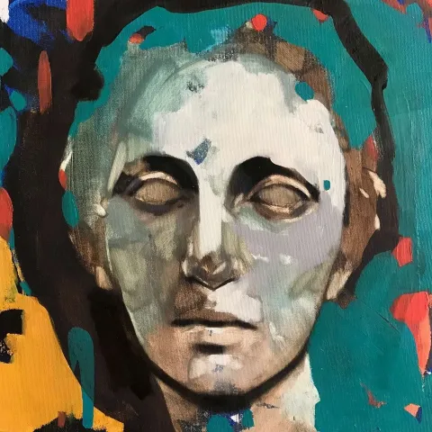 Bu eser SEMA ÖCAL tarafından 2020 yılında 40x40 cm ölçülerinde Tuval üzeri yağlı boya tekniği ile yapılmıştır.