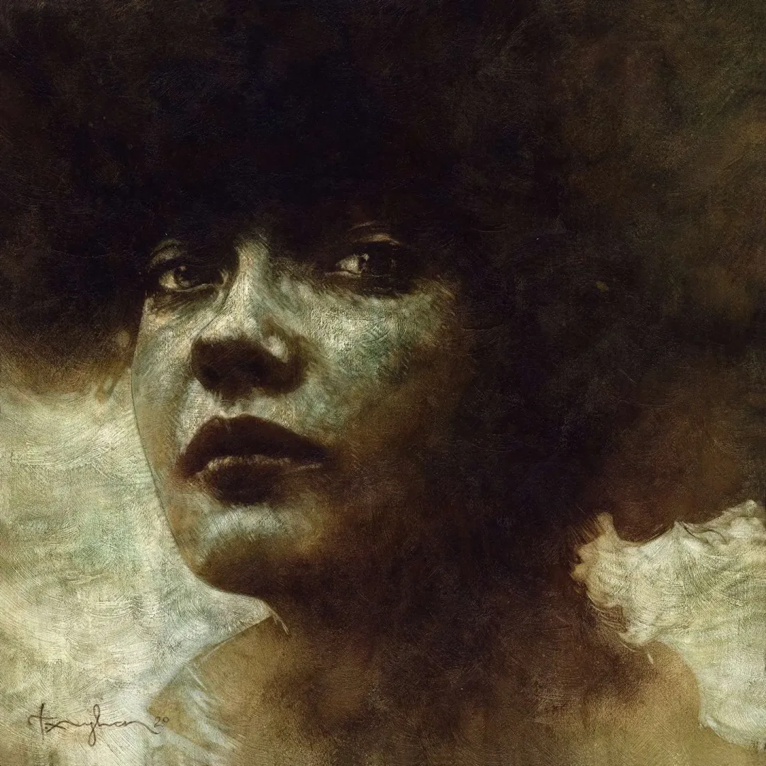 TALAT AYHAN — “Nevermore”, 2020 "Nevermore" eseri TALAT AYHAN tarafından 2020 yılında 40x40 cm ölçülerinde Tuval üzeri mürekkep tekniği ile yapılmıştır.