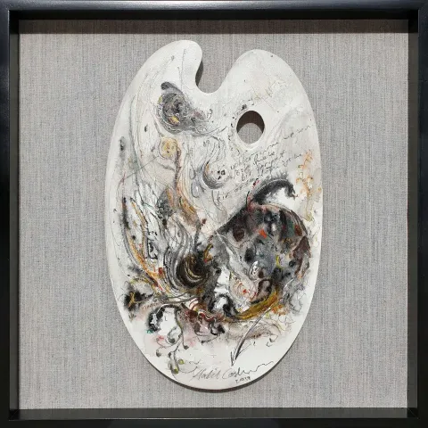 "İsimsiz" eseri HALİL COŞKUN tarafından 2019 yılında 52x33 cm ölçülerinde Ahşap palet üzeri yağlı boya tekniği ile yapılmıştır.