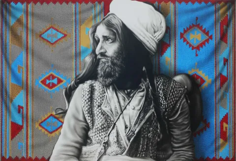 HASAN BASRİ İNAN — “Derviş”, 2020 "Derviş" eseri HASAN BASRİ İNAN tarafından 2020 yılında 130x190 cm ölçülerinde Tuval üzeri yağlı boya tekniği ile yapılmıştır.