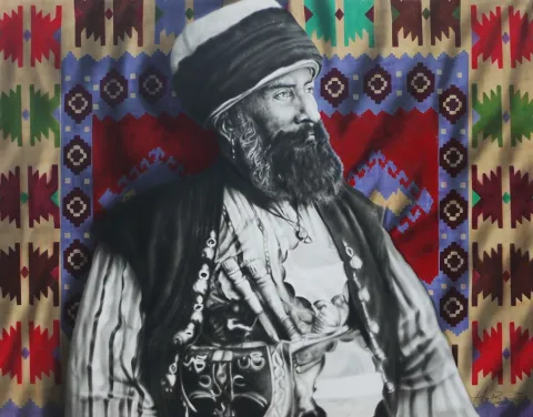 HASAN BASRİ İNAN — “Derviş”, 2020 "Derviş" eseri HASAN BASRİ İNAN tarafından 2020 yılında 110x140 cm ölçülerinde Tuval üzeri yağlı boya tekniği ile yapılmıştır.