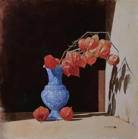 HASAN SAYGIN tarafından 80x80 cm ölçülerinde Tuval üzeri yağlı boya tekniği ile yapılmıştır.