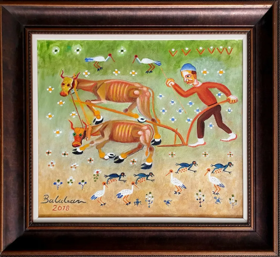 yakınlaştır "Çift Süren" eseri İBRAHİM BALABAN tarafından 2018 yılında 50x60 cm ölçülerinde Tuval üzeri yağlı boya tekniği ile yapılmıştır.