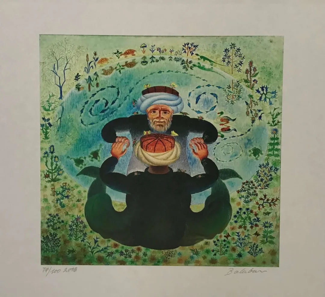 "Nasrettin Hoca" eseri İBRAHİM BALABAN tarafından 2020 yılında 37x39 cm ölçülerinde Dijital baskı tekniği ile yapılmıştır.