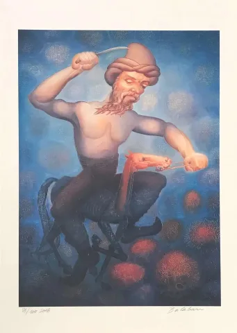 "Köroğlu" eseri İBRAHİM BALABAN tarafından 2019 yılında 57x42 cm ölçülerinde Dijital baskı tekniği ile yapılmıştır.