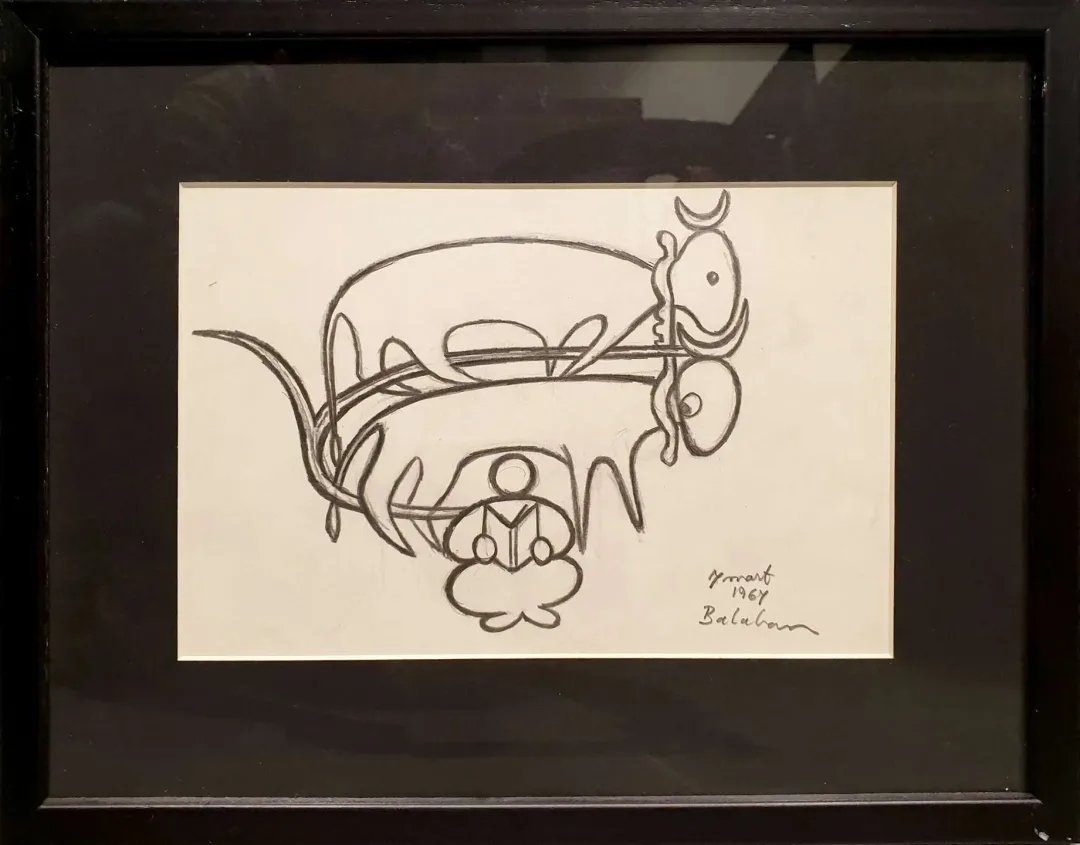 "Desen" eseri İBRAHİM BALABAN tarafından 1961 yılında 16x25 cm ölçülerinde Kağıt üzeri karakalem tekniği ile yapılmıştır.