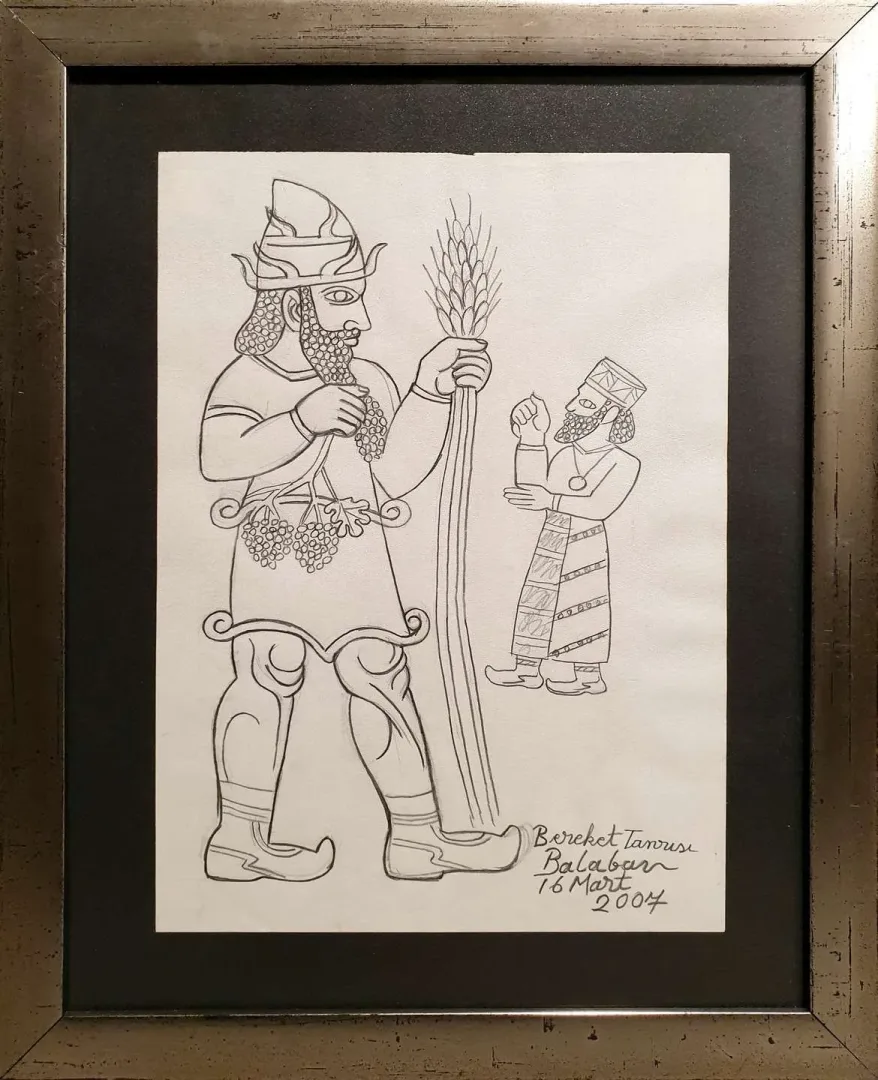 yakınlaştır "Desen" eseri İBRAHİM BALABAN tarafından 2001 yılında 32x22 cm ölçülerinde Kağıt üzeri karakalem tekniği ile yapılmıştır.