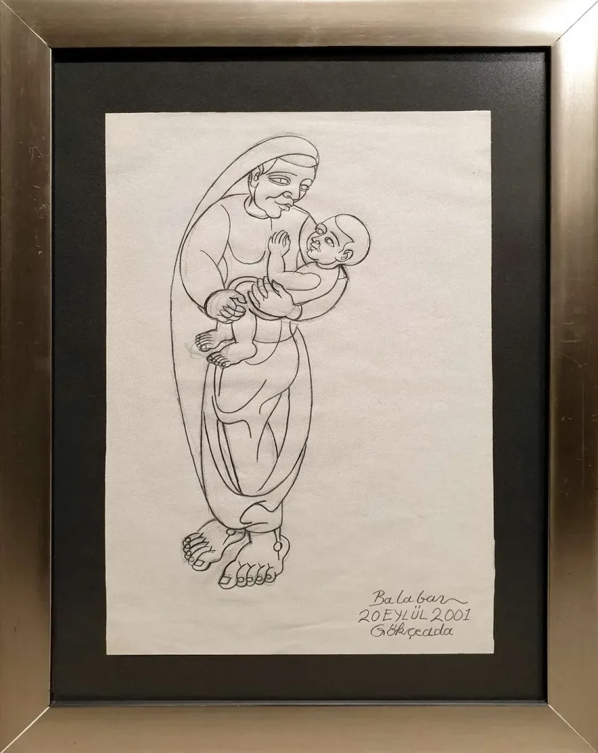 yakınlaştır "Desen" eseri İBRAHİM BALABAN tarafından 2007 yılında 33x24 cm ölçülerinde Kağıt üzeri karakalem tekniği ile yapılmıştır.