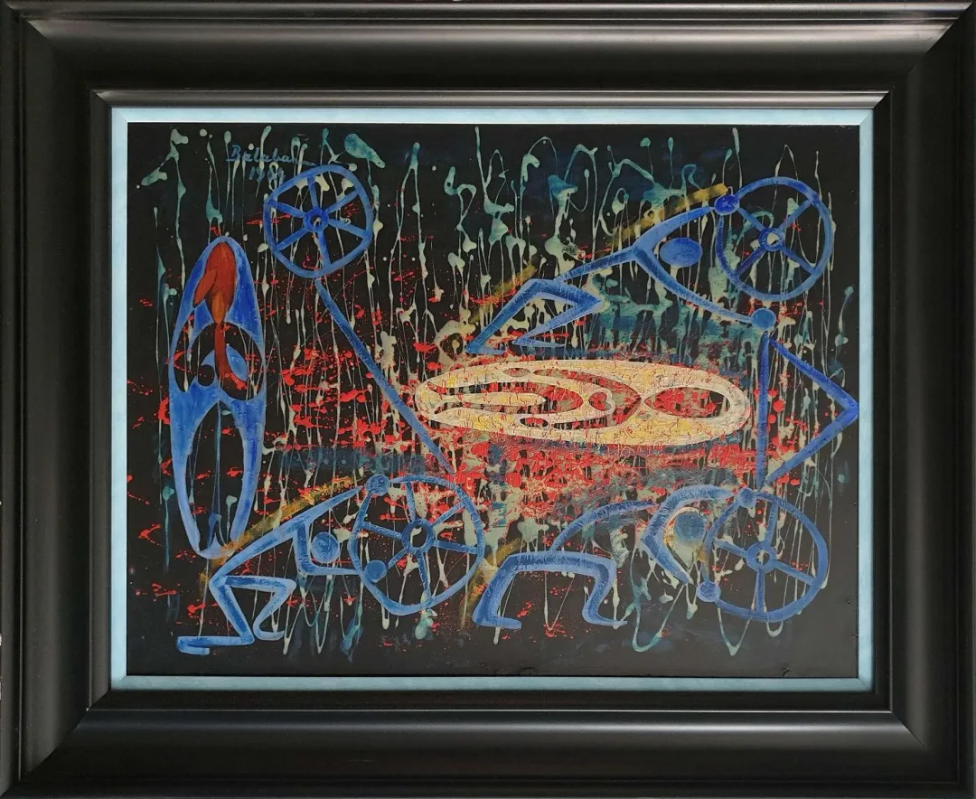 yakınlaştır "Cinayet" eseri İBRAHİM BALABAN tarafından 1964 yılında 50x70 cm ölçülerinde Duralit üzeri yağlı boya tekniği ile yapılmıştır.
