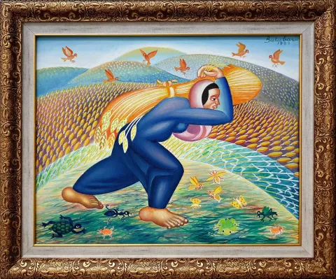 "Bereket Ana" eseri İBRAHİM BALABAN tarafından 1989 yılında 40x50 cm ölçülerinde Tuval üzeri yağlı boya tekniği ile yapılmıştır.