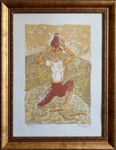 "Su İçen" eseri İBRAHİM BALABAN tarafından 1993 yılında 70x50 cm ölçülerinde 105/250 Serigrafi tekniği ile yapılmıştır.