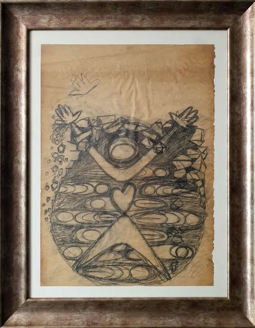 yakınlaştır "Grizu" eseri İBRAHİM BALABAN tarafından 1960 yılında 70x50 cm ölçülerinde Kağıt üzeri karakalem tekniği ile yapılmıştır.