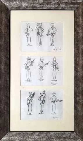 "Sivas 93 (3 adet)" eseri İBRAHİM BALABAN tarafından 2008 yılında 20x30 cm ölçülerinde Kağıt üzeri karakalem tekniği ile yapılmıştır.
