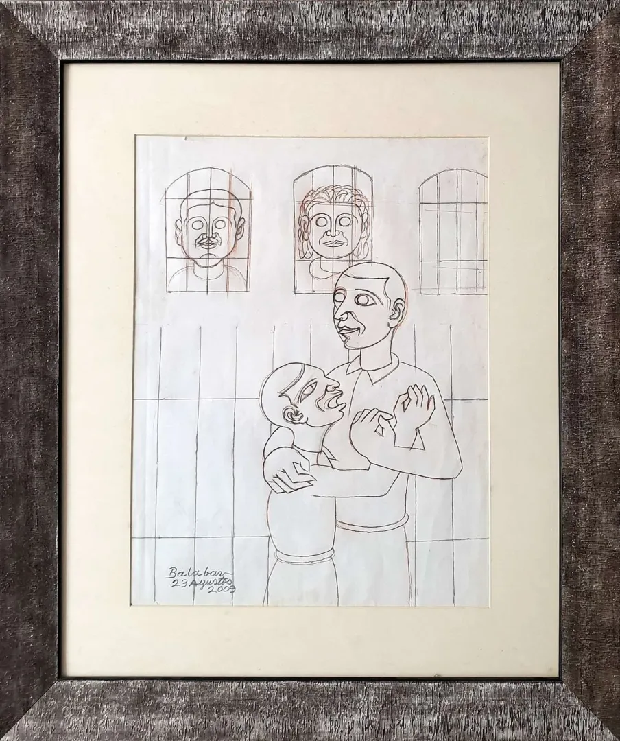 "Rosenberglerin Çocukları" eseri İBRAHİM BALABAN tarafından 2009 yılında 50x38 cm ölçülerinde Kağıt üzeri karakalem tekniği ile yapılmıştır.