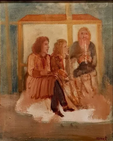 "İsimsiz" eseri KOMET tarafından 50x40 cm ölçülerinde Tuval üzeri yağlı boya tekniği ile yapılmıştır.