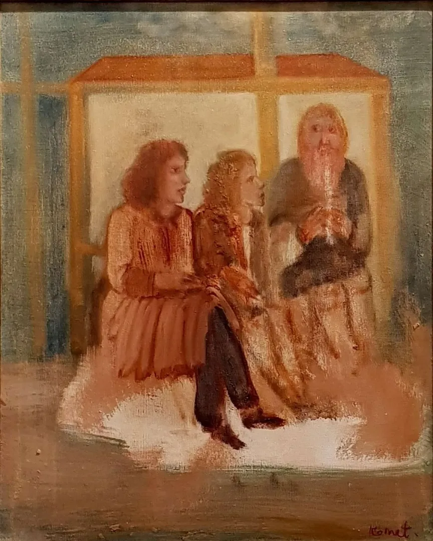 "İsimsiz" eseri KOMET tarafından 50x40 cm ölçülerinde Tuval üzeri yağlı boya tekniği ile yapılmıştır.