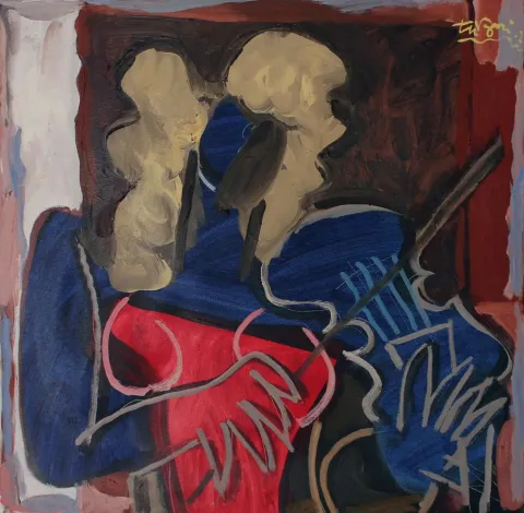 "İsimsiz" eseri ADNAN TURANİ tarafından 2002 yılında 50x50 cm ölçülerinde Tuval üzeri yağlı boya tekniği ile yapılmıştır.