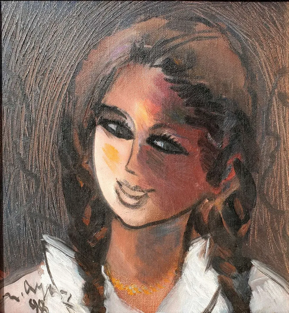 "İsimsiz" eseri MUSTAFA AYAZ tarafından 1998 yılında 29x25 cm ölçülerinde Tuval üzeri yağlı boya tekniği ile yapılmıştır.