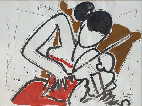 "İsimsiz" eseri ADNAN TURANİ tarafından 2007 yılında 50x70 cm ölçülerinde Kağıt üzeri yağlı boya tekniği ile yapılmıştır.