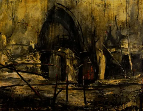 LÜTFÜ KAPLANOĞLU — “İsimsiz”, 2019 "İsimsiz" eseri LÜTFÜ KAPLANOĞLU tarafından 2019 yılında 80x100 cm ölçülerinde Tuval üzeri akrilik boya tekniği ile yapılmıştır.