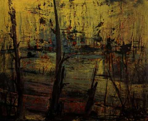 LÜTFÜ KAPLANOĞLU — “İsimsiz”, 2012 "İsimsiz" eseri LÜTFÜ KAPLANOĞLU tarafından 2012 yılında 70x80 cm ölçülerinde Tuval üzeri akrilik boya tekniği ile yapılmıştır.