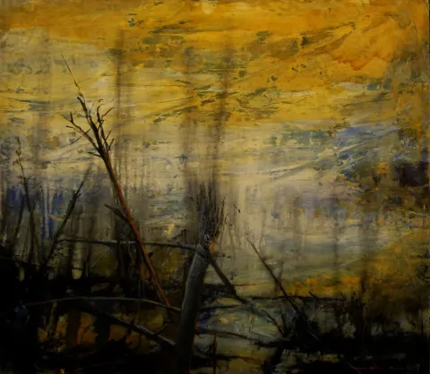 LÜTFÜ KAPLANOĞLU — “İsimsiz”, 2019 "İsimsiz" eseri LÜTFÜ KAPLANOĞLU tarafından 2019 yılında 100x130 cm ölçülerinde Tuval üzeri akrilik boya tekniği ile yapılmıştır.