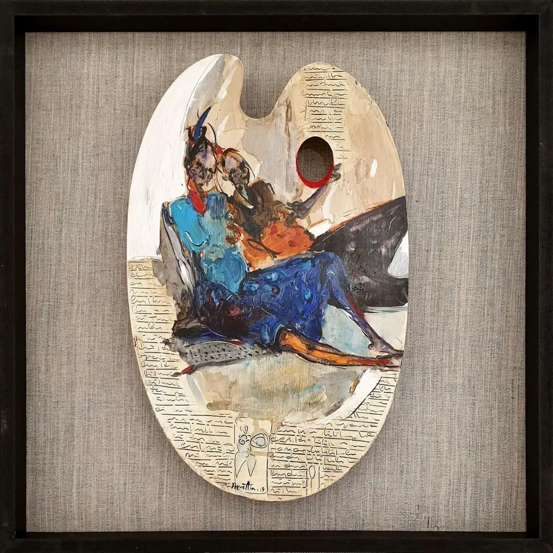 NURETTİN AKKAYA — “İsimsiz”, 2019 "İsimsiz" eseri NURETTİN AKKAYA tarafından 2019 yılında 52x33 cm ölçülerinde Ahşap palet üzeri yağlı boya tekniği ile yapılmıştır.