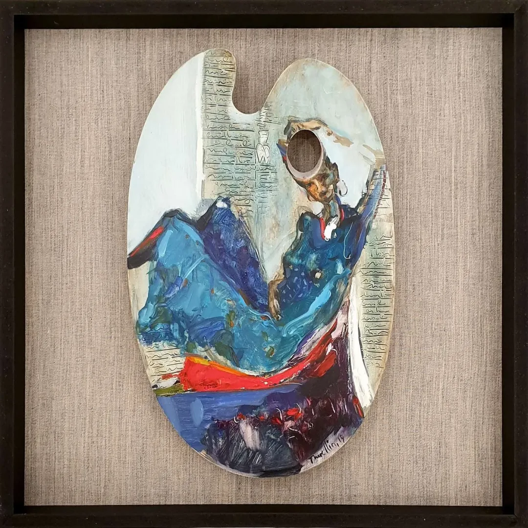 NURETTİN AKKAYA — “İsimsiz”, 2019 "İsimsiz" eseri NURETTİN AKKAYA tarafından 2019 yılında 52x33 cm ölçülerinde Ahşap palet üzeri yağlı boya tekniği ile yapılmıştır.