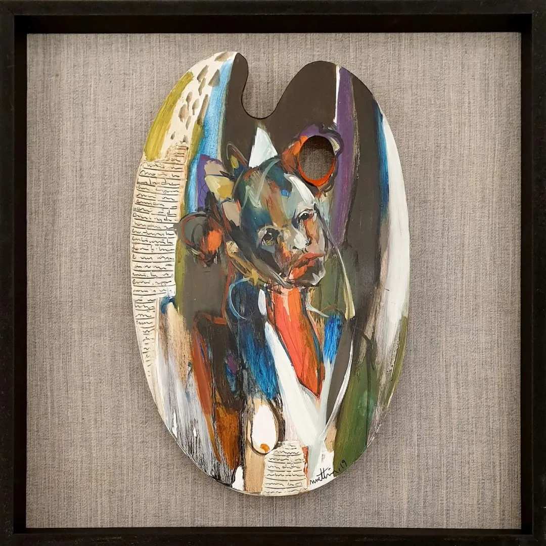NURETTİN AKKAYA — “İsimsiz”, 2019 "İsimsiz" eseri NURETTİN AKKAYA tarafından 2019 yılında 52x33 cm ölçülerinde Ahşap palet üzeri yağlı boya tekniği ile yapılmıştır.