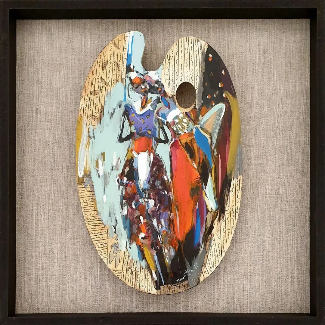 NURETTİN AKKAYA — “İsimsiz”, 2018 "İsimsiz" eseri NURETTİN AKKAYA tarafından 2018 yılında 52x33 cm ölçülerinde Ahşap palet üzeri yağlı boya tekniği ile yapılmıştır.