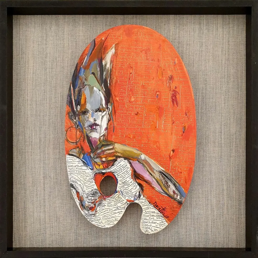 NURETTİN AKKAYA — “İsimsiz”, 2018 "İsimsiz" eseri NURETTİN AKKAYA tarafından 2018 yılında 52x33 cm ölçülerinde Ahşap palet üzeri yağlı boya tekniği ile yapılmıştır.