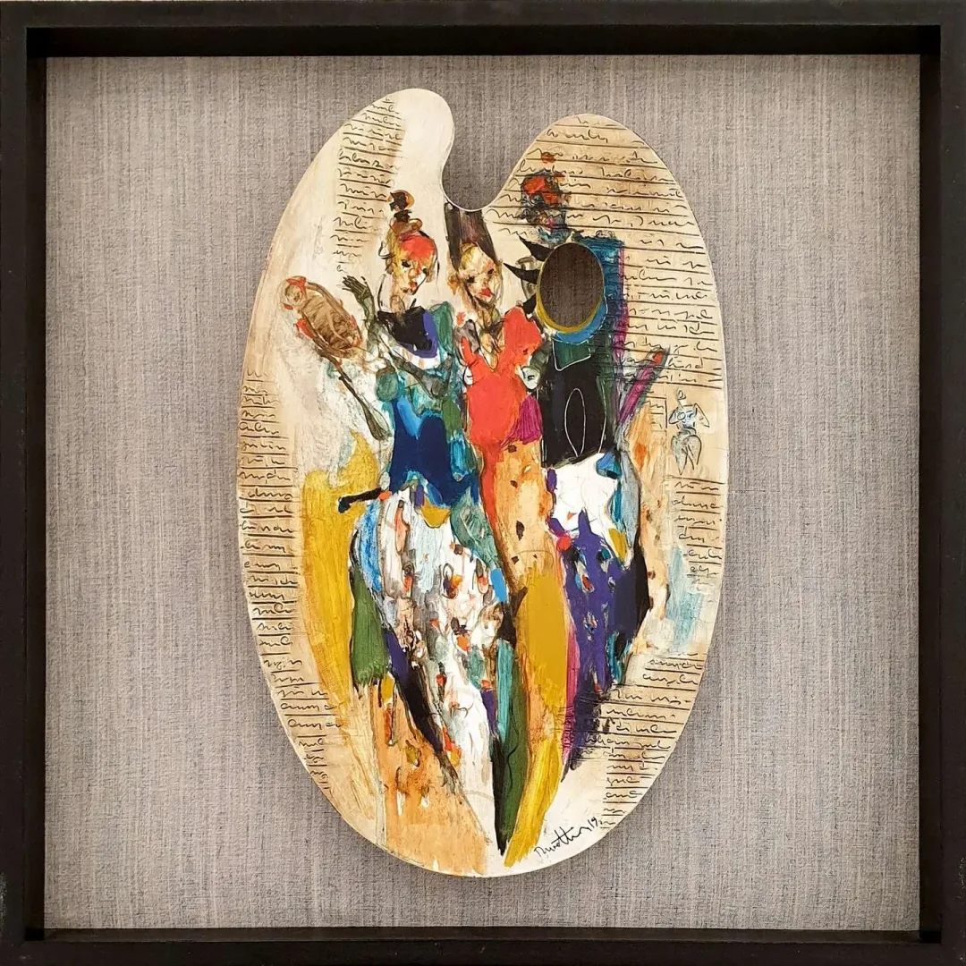 NURETTİN AKKAYA — “İsimsiz”, 2019 "İsimsiz" eseri NURETTİN AKKAYA tarafından 2019 yılında 52x33 cm ölçülerinde Ahşap palet üzeri yağlı boya tekniği ile yapılmıştır.