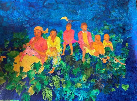 PINAR TINÇ — “Küçük aile”, 2020 "Küçük aile" eseri PINAR TINÇ tarafından 2020 yılında 150x209 cm ölçülerinde Kağıt üzeri çini mürekkebi tekniği ile yapılmıştır.